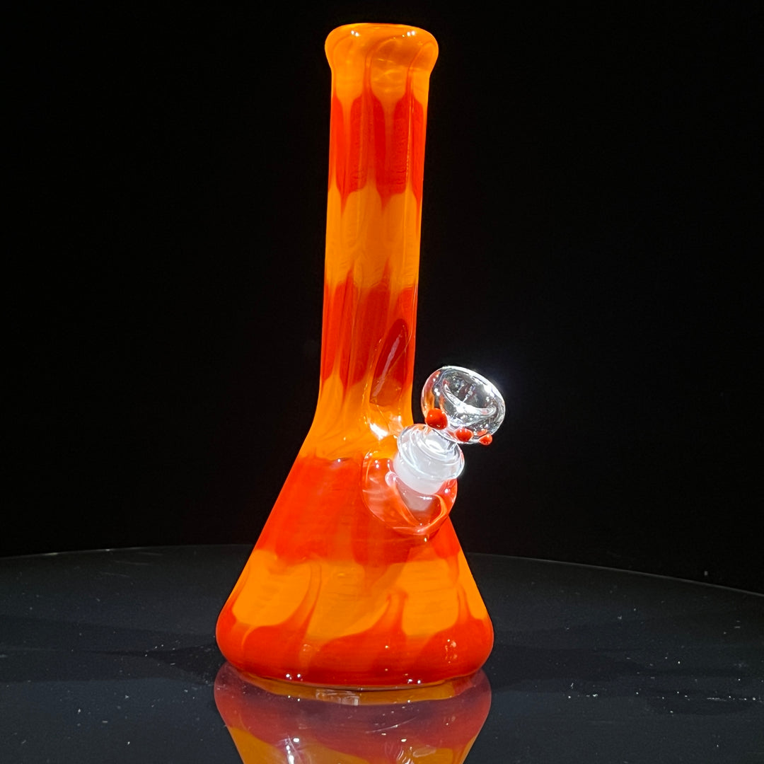 9" Agent Orange Beaker Bong Glass Pipe Mary Jane's Glass