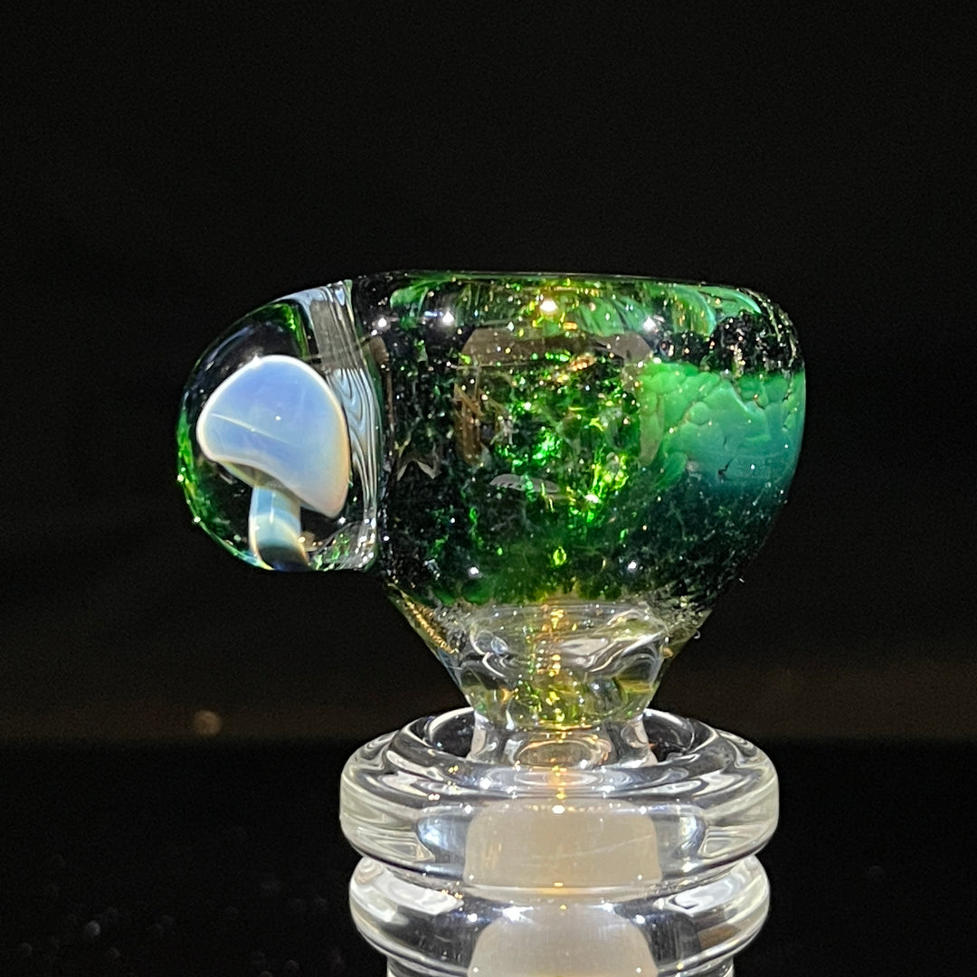 14 mm Exp Green Mushroom PullSlide Accessory Beezy Glass   