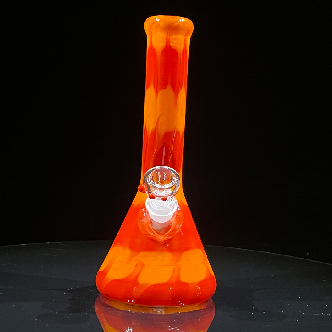 9" Agent Orange Beaker Bong Glass Pipe Mary Jane's Glass