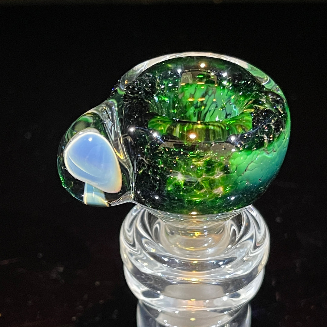 14 mm Exp Green Mushroom PullSlide Accessory Beezy Glass   