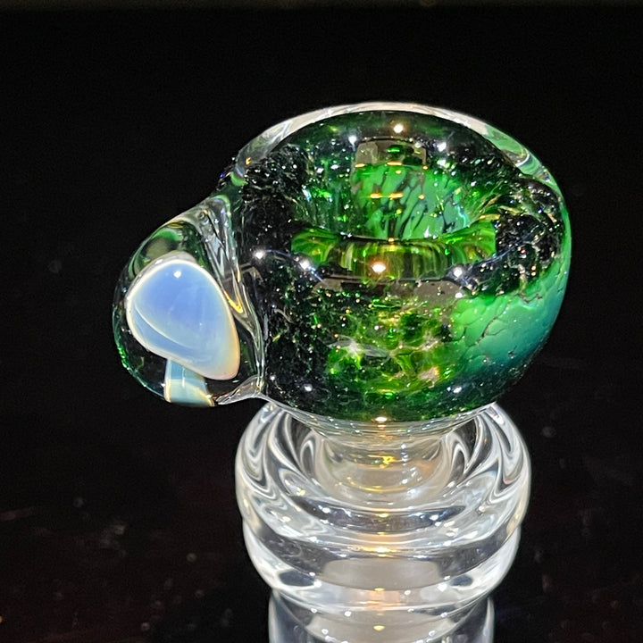 14 mm Exp Green Mushroom PullSlide Accessory Beezy Glass   