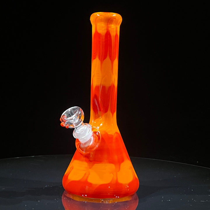 9" Agent Orange Beaker Bong Glass Pipe Mary Jane's Glass