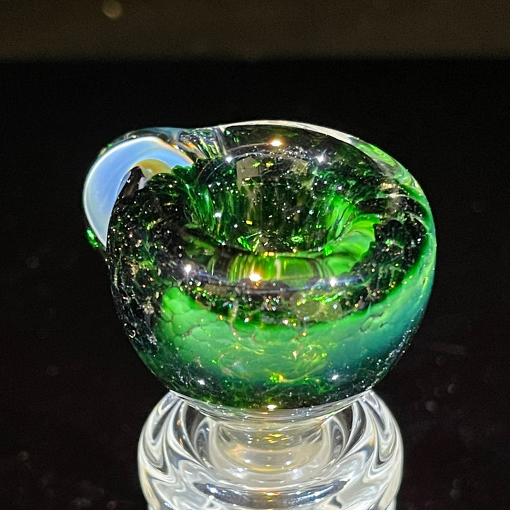 14 mm Exp Green Mushroom PullSlide Accessory Beezy Glass   