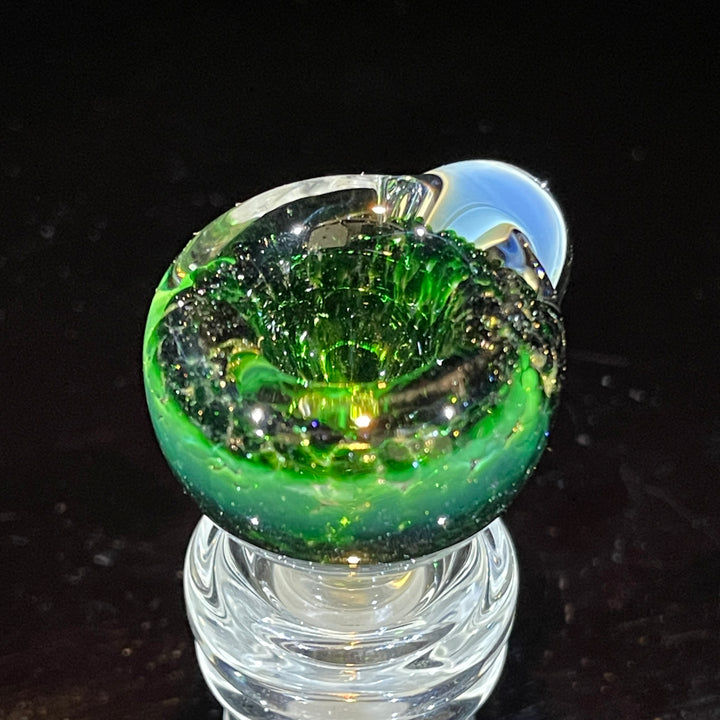 14 mm Exp Green Mushroom PullSlide Accessory Beezy Glass   