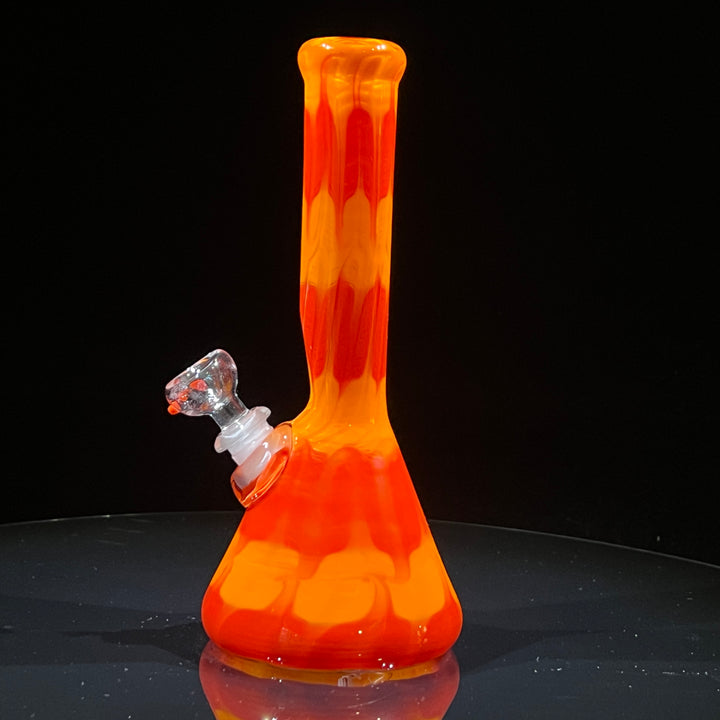 9" Agent Orange Beaker Bong Glass Pipe Mary Jane's Glass