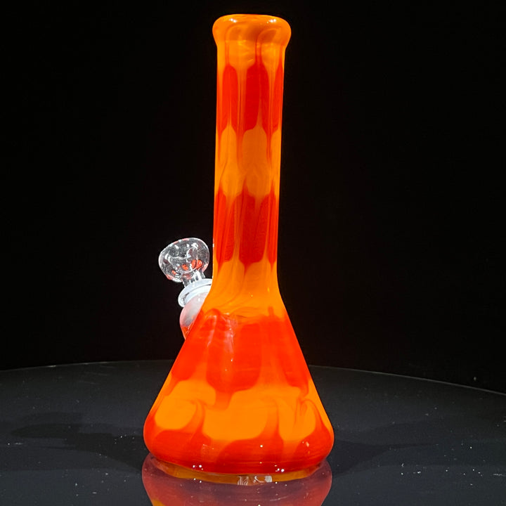 9" Agent Orange Beaker Bong Glass Pipe Mary Jane's Glass