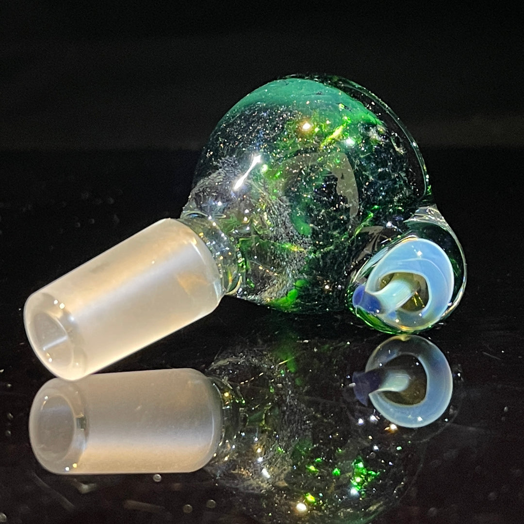 14 mm Exp Green Mushroom PullSlide Accessory Beezy Glass   