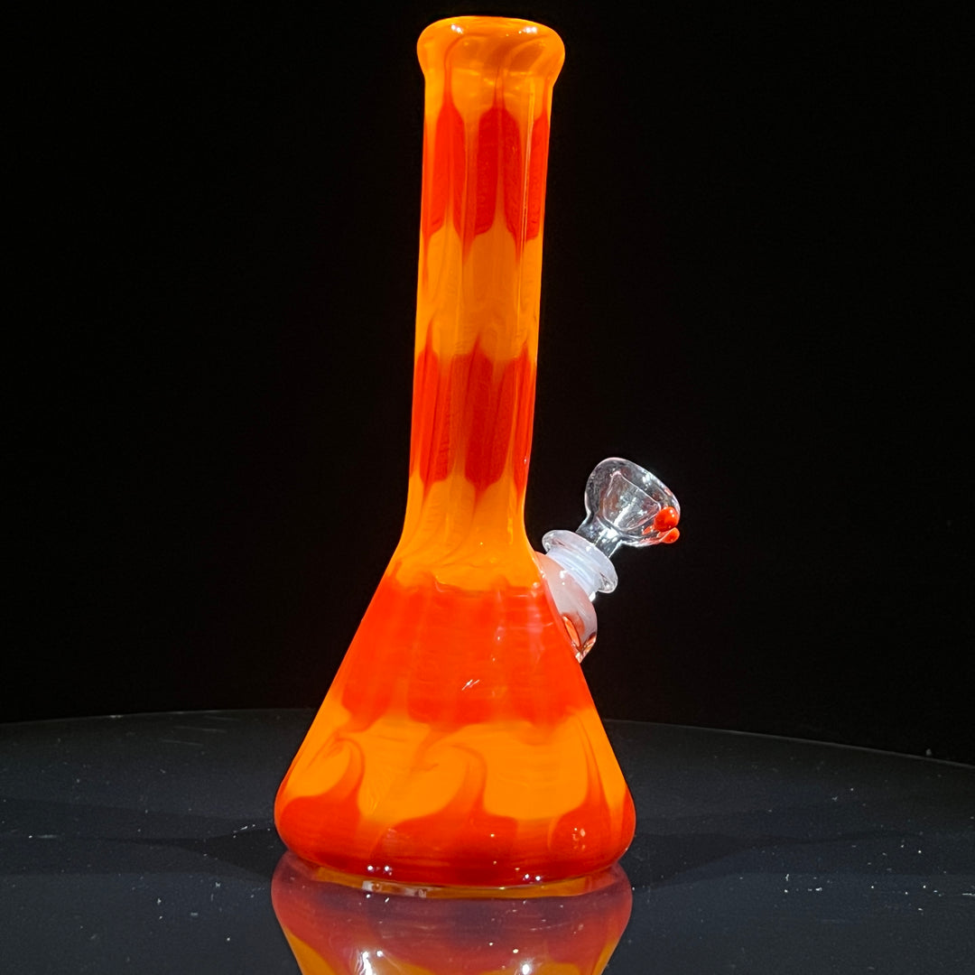 9" Agent Orange Beaker Bong Glass Pipe Mary Jane's Glass