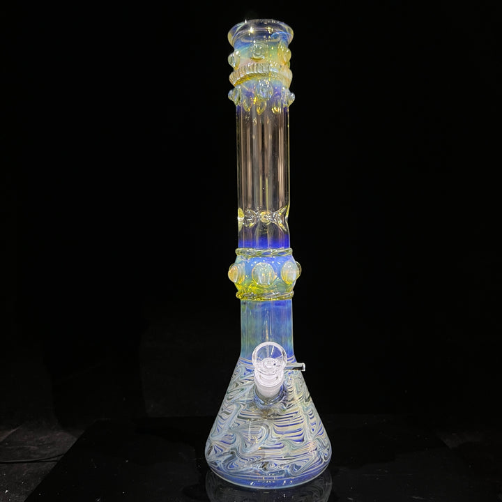 50x5 16" Ripple Fume Beaker Bong Glass Pipe TG