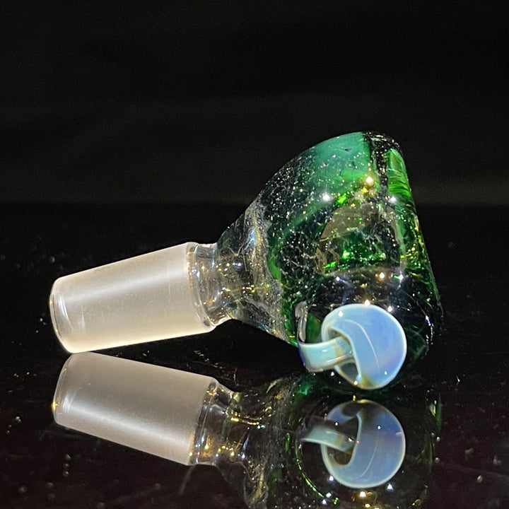 14 mm Exp Green Mushroom PullSlide Accessory Beezy Glass   