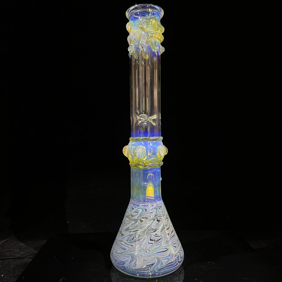 50x5 16" Ripple Fume Beaker Bong Glass Pipe TG