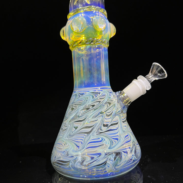 50x5 16" Ripple Fume Beaker Bong Glass Pipe TG