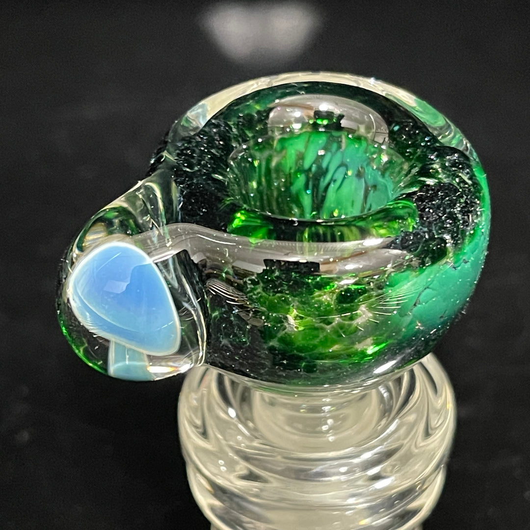 14 mm Exp Green Mushroom PullSlide Accessory Beezy Glass   