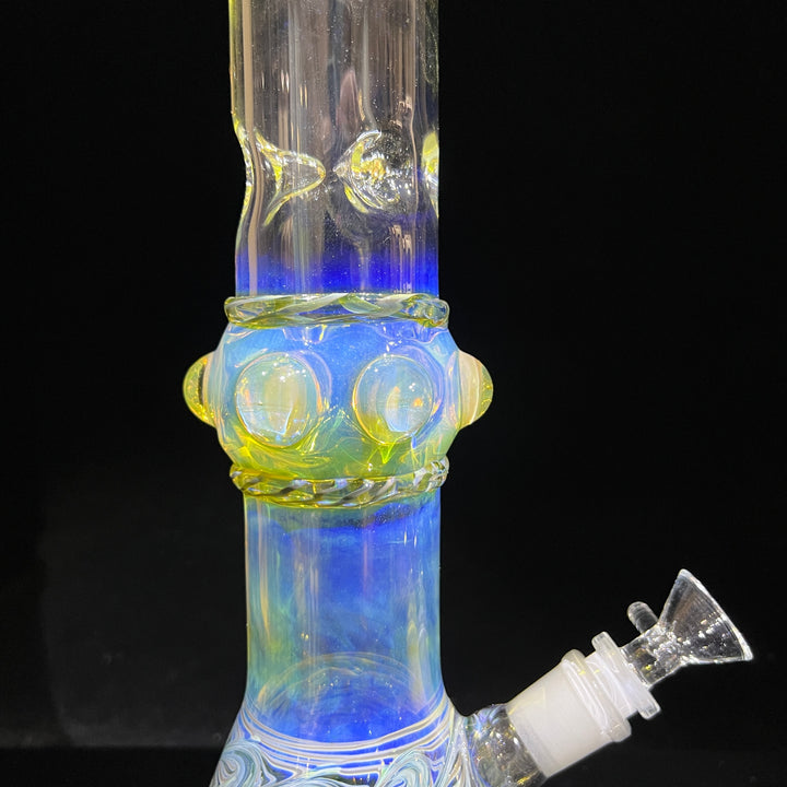 50x5 16" Ripple Fume Beaker Bong Glass Pipe TG