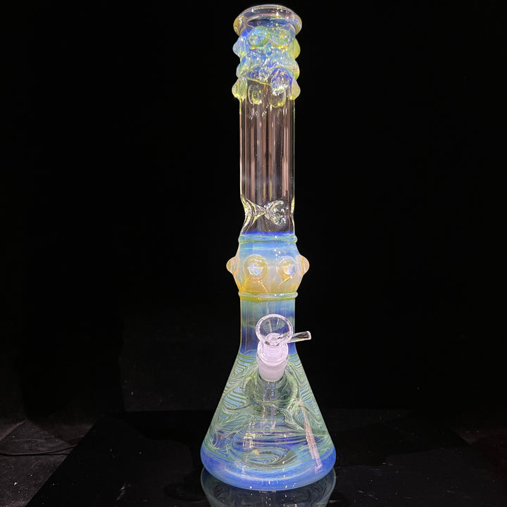 50x5 16" Ripple Fume Beaker Bong Glass Pipe TG   