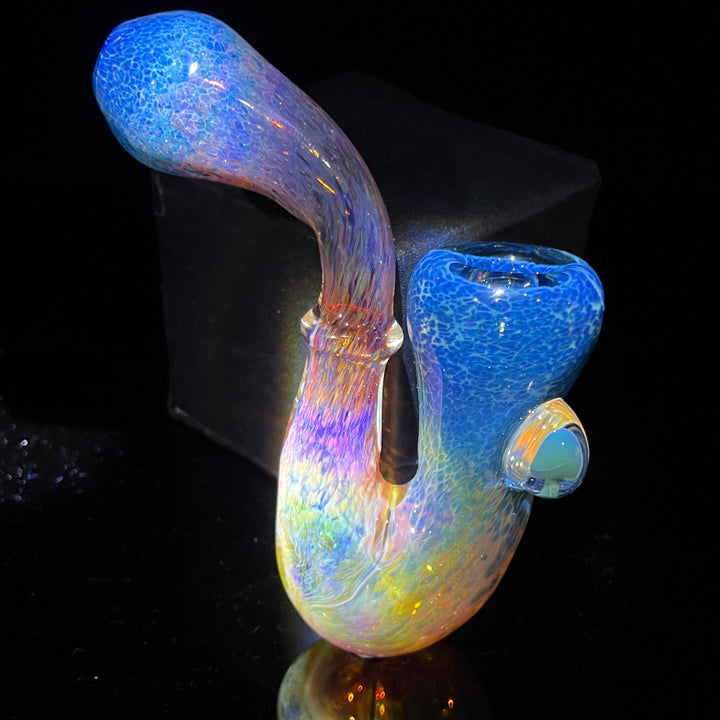 Purple Magic Mushroom Sherlock Glass Pipe Beezy Glass   