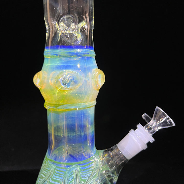 50x5 16" Ripple Fume Beaker Bong Glass Pipe TG   