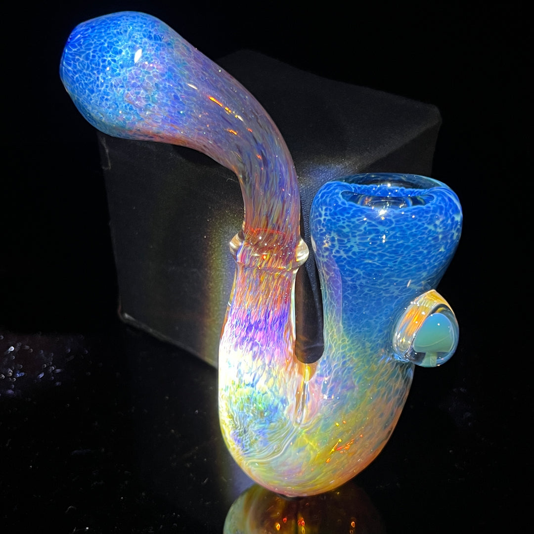 Purple Magic Mushroom Sherlock Glass Pipe Beezy Glass   