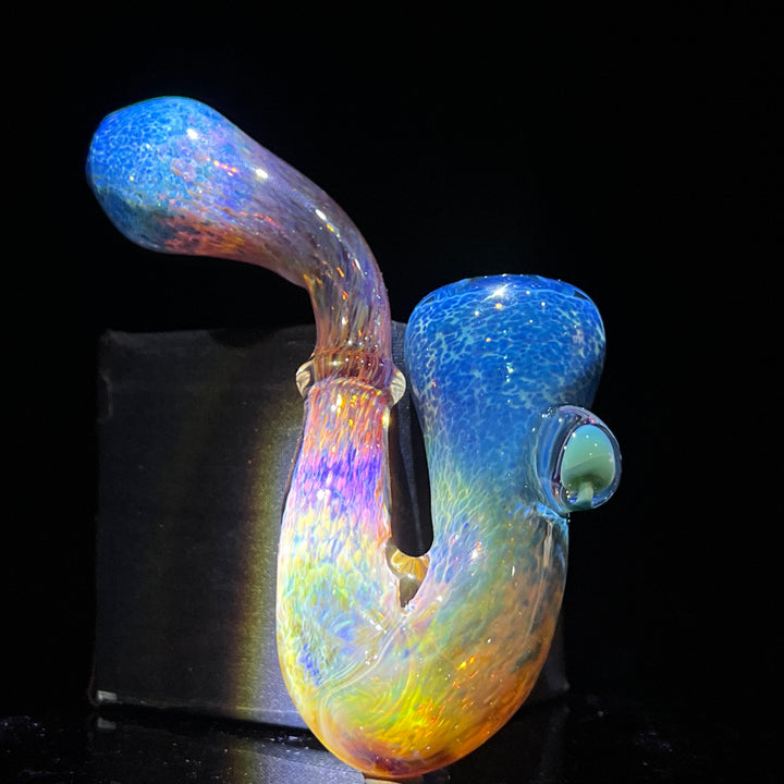 Purple Magic Mushroom Sherlock Glass Pipe Beezy Glass   