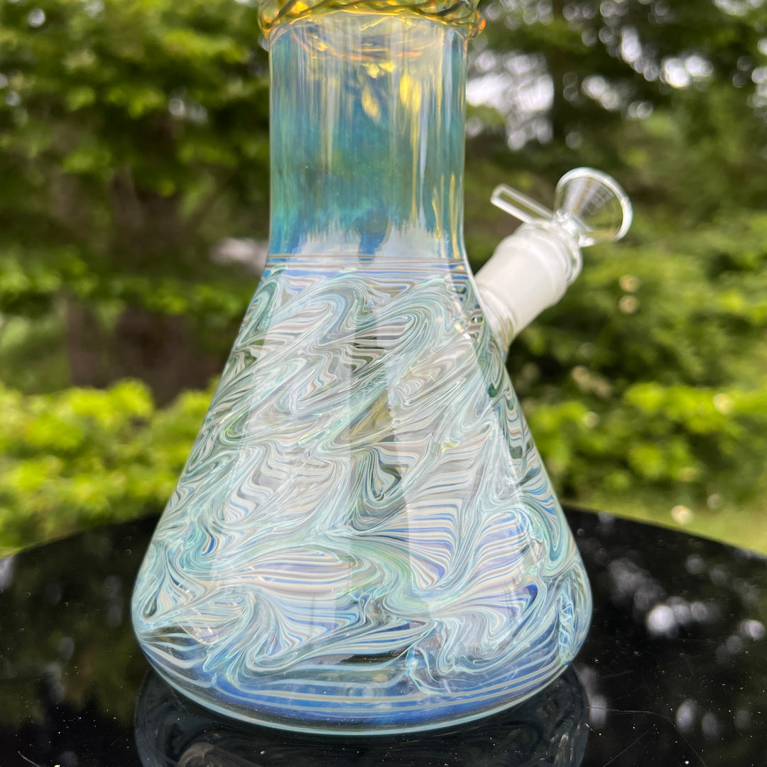 50x5 16" Ripple Fume Beaker Bong Glass Pipe TG