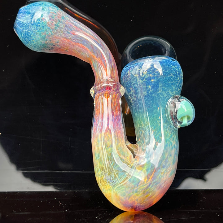 Purple Magic Mushroom Sherlock Glass Pipe Beezy Glass   