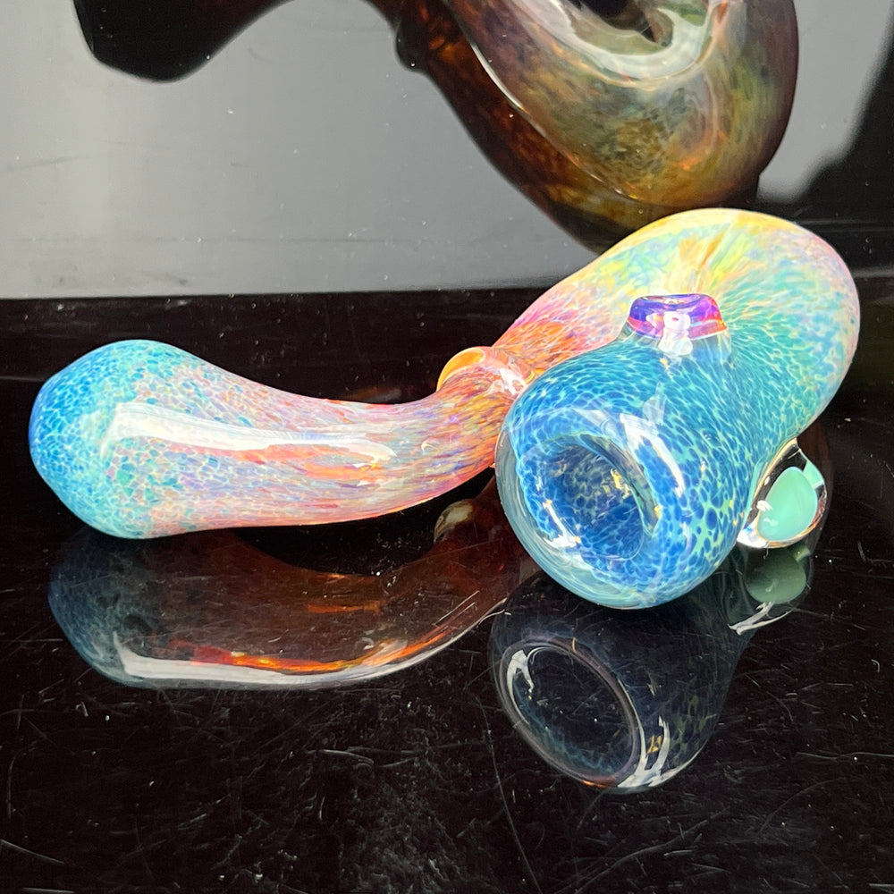 Purple Magic Mushroom Sherlock Glass Pipe Beezy Glass   