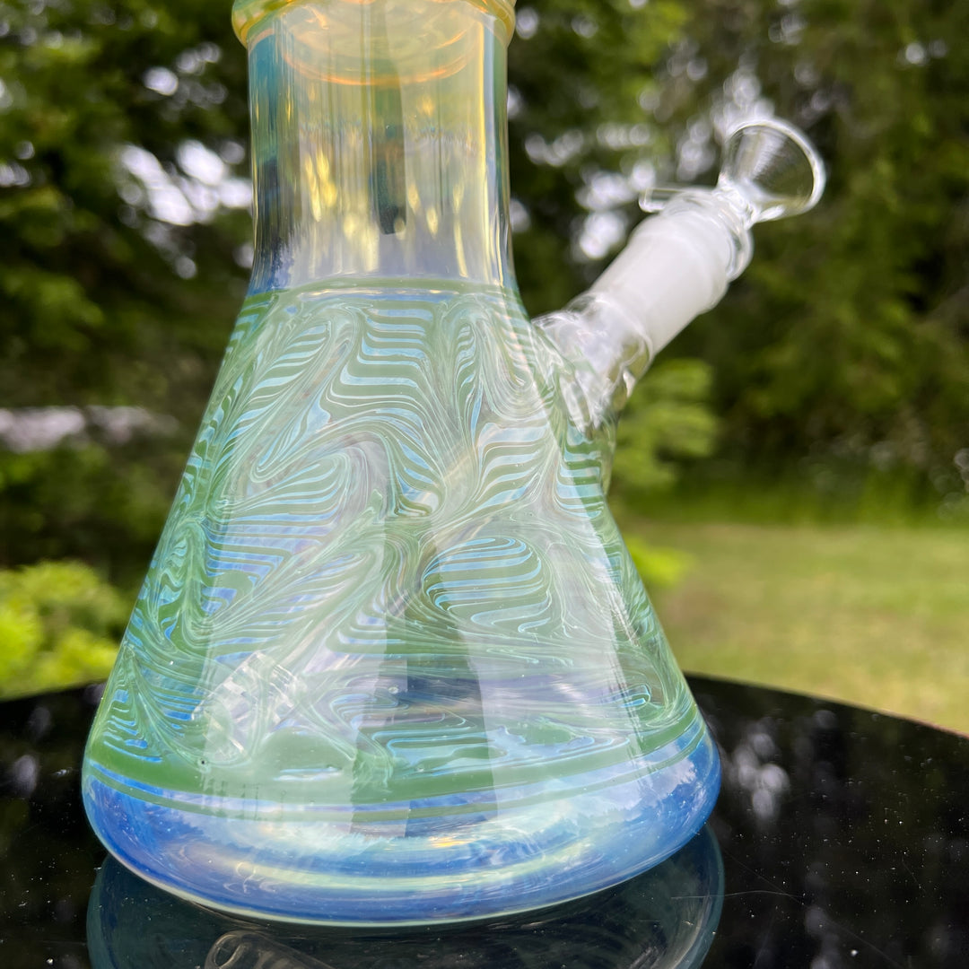 50x5 16" Ripple Fume Beaker Bong Glass Pipe TG   