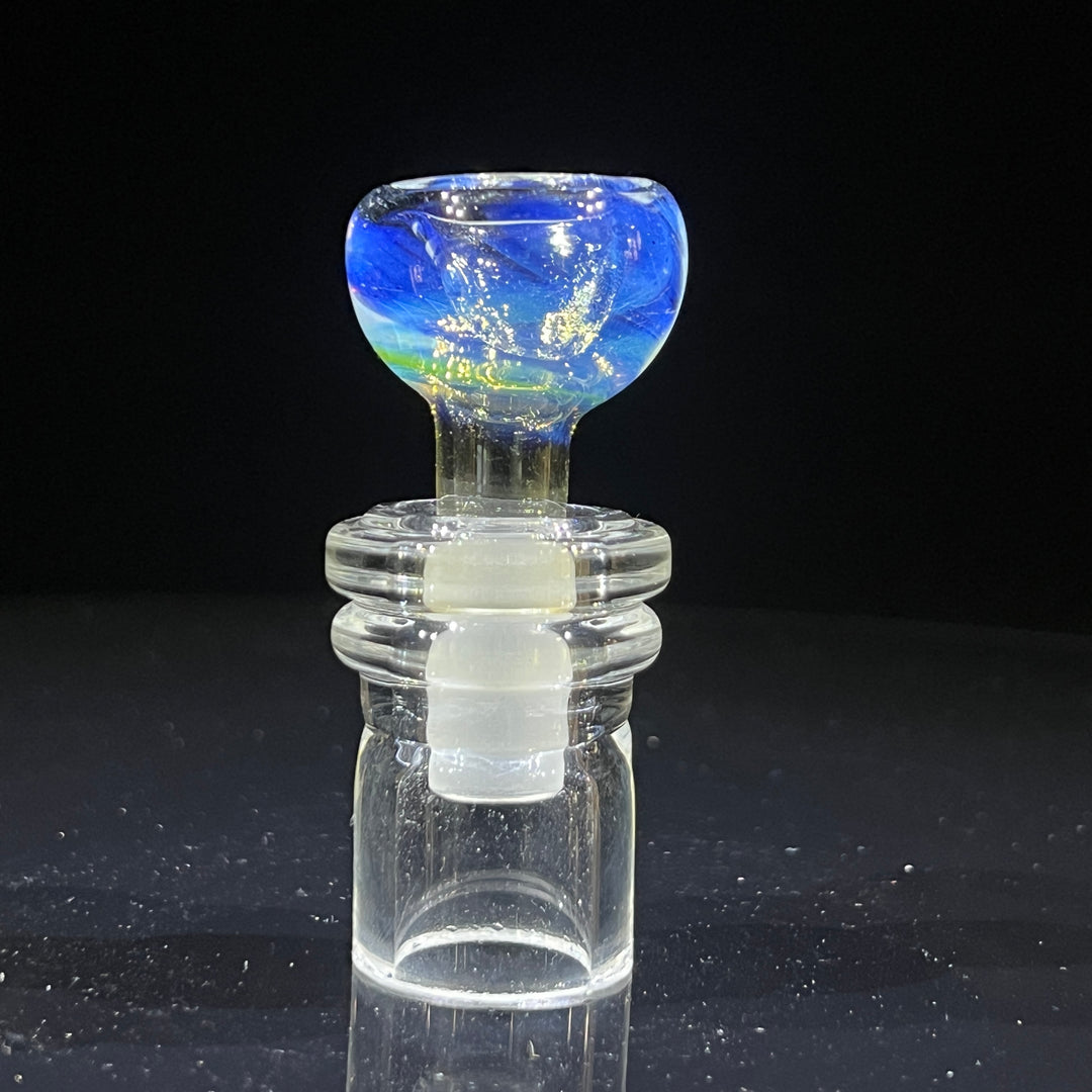 8" Fumed Color Squiggle Beaker Bong Glass Pipe Mary Jane's Glass