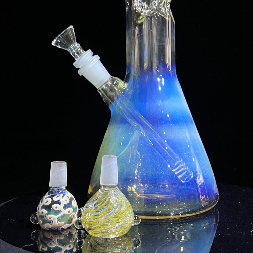 22" Fume Beaker Bong + Slide Combo Glass Pipe TG   