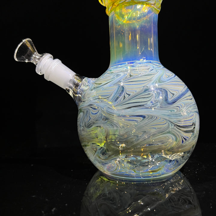 50x5 16" Ripple Fume Bubble Bong Glass Pipe TG   