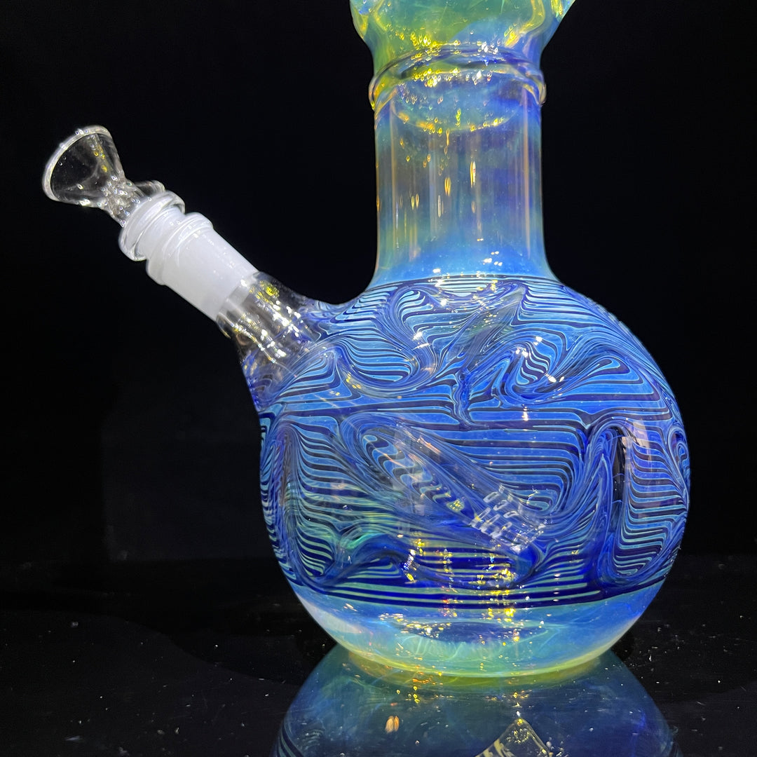 50x5 16" Ripple Fume Bubble Bong Glass Pipe TG   