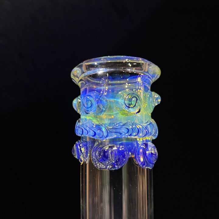 50x5 16" Ripple Fume Bubble Bong Glass Pipe TG   