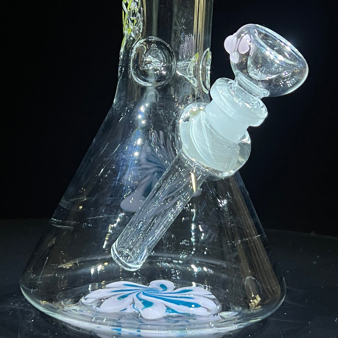 11" Mushroom Swirl Beaker Bong Glass Pipe Mary Jane's Glass