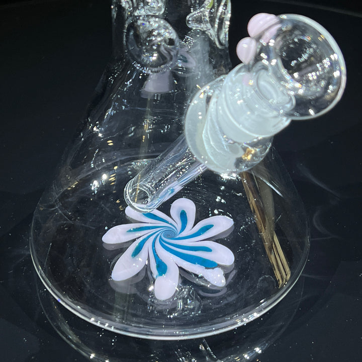 11" Mushroom Swirl Beaker Bong Glass Pipe Mary Jane's Glass