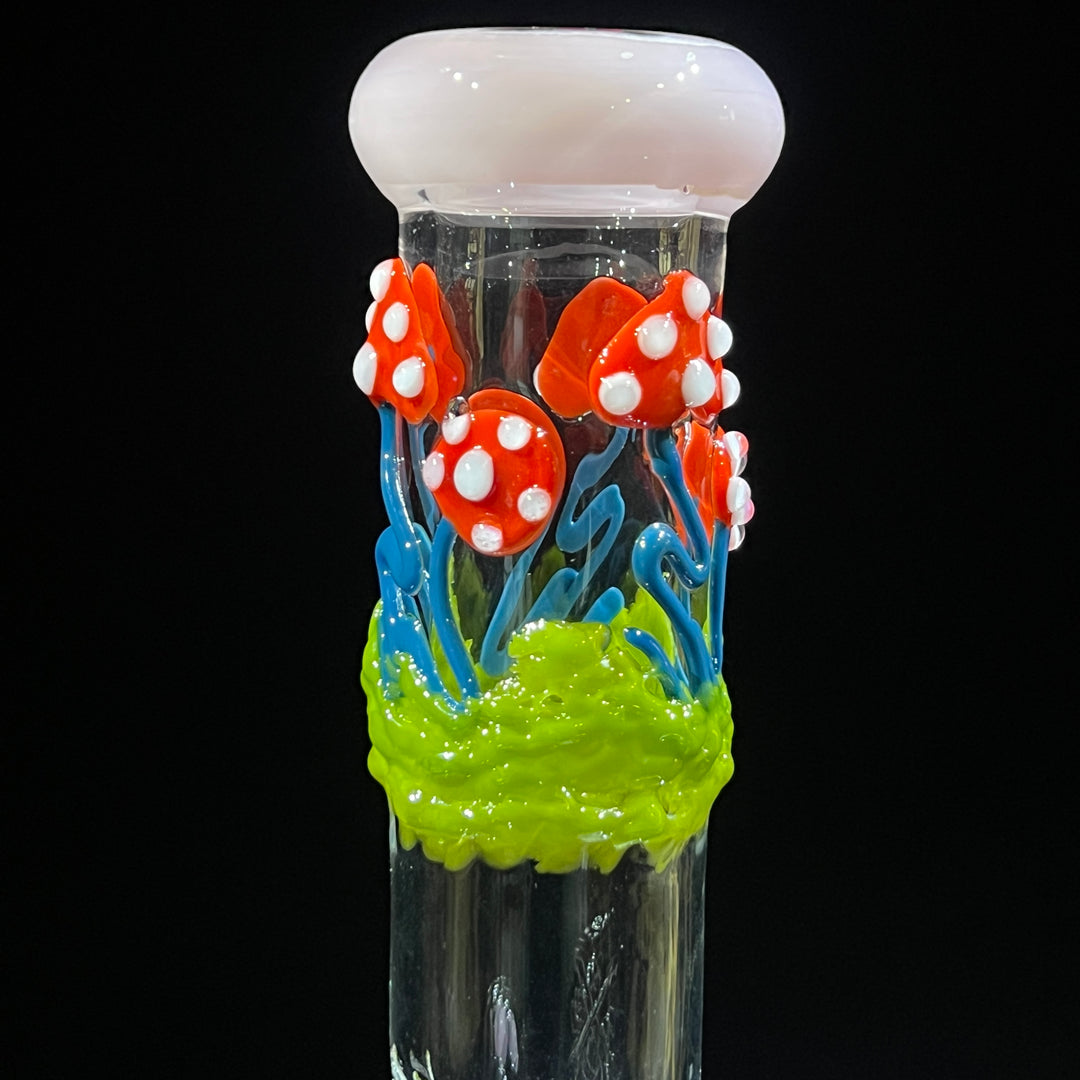 11" Mushroom Swirl Beaker Bong Glass Pipe Mary Jane's Glass