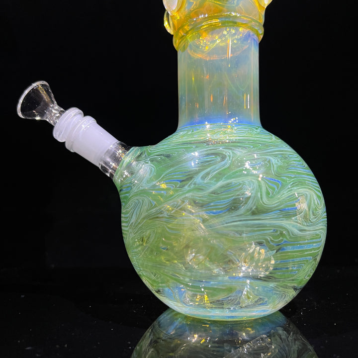 50x5 16" Ripple Fume Bubble Bong Glass Pipe TG   