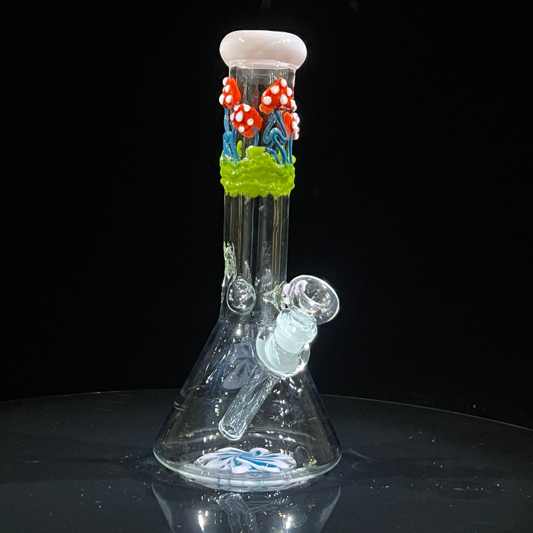 11" Mushroom Swirl Beaker Bong Glass Pipe Mary Jane's Glass