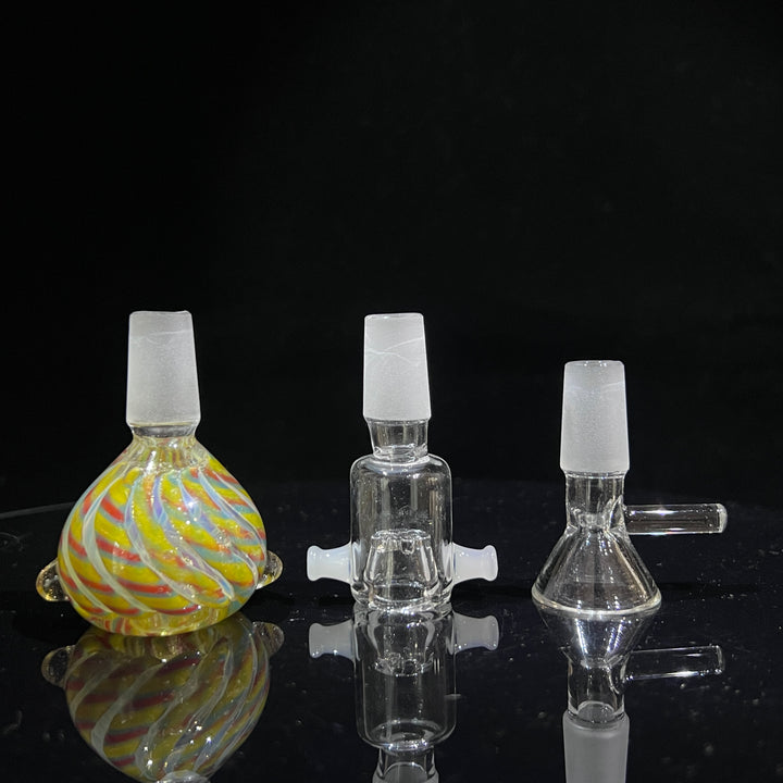 50x5 16" Ripple Fume Beaker Bong + Pullslide Combo Glass Pipe TG   