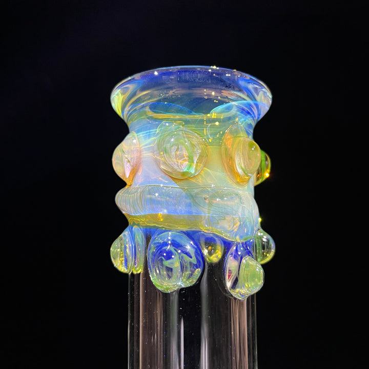 50x5 16" Ripple Fume Bubble Bong Glass Pipe TG   