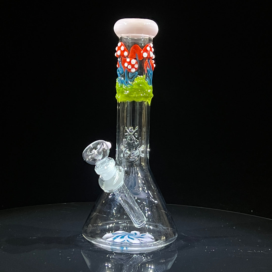 11" Mushroom Swirl Beaker Bong Glass Pipe Mary Jane's Glass