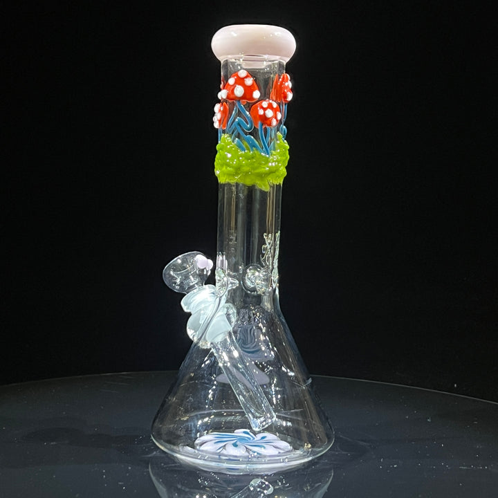 11" Mushroom Swirl Beaker Bong Glass Pipe Mary Jane's Glass