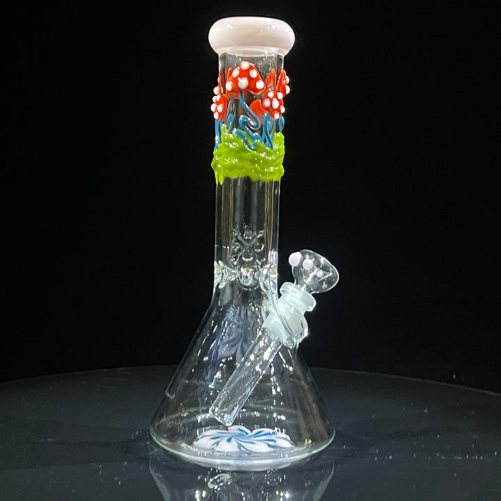 11" Mushroom Swirl Beaker Bong Glass Pipe Mary Jane's Glass