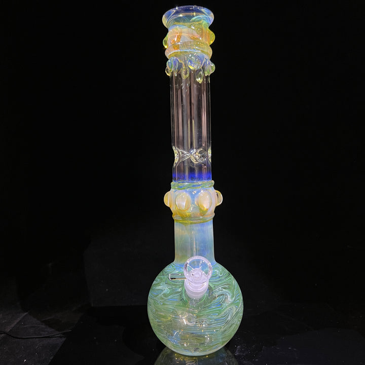 50x5 16" Ripple Fume Bubble Bong Glass Pipe TG   