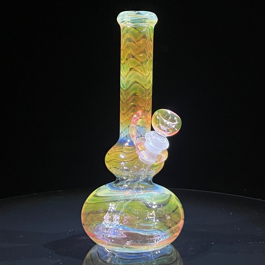 9.5" Fumed Double Bubble Bong Glass Pipe Mary Jane's Glass