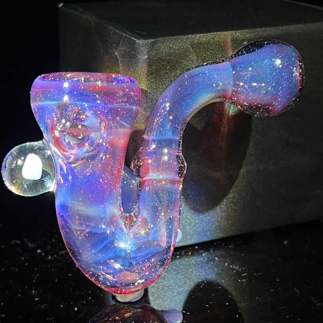 Pink Passion Leaf Opal Marble Sherlock Glass Pipe Beezy Glass   