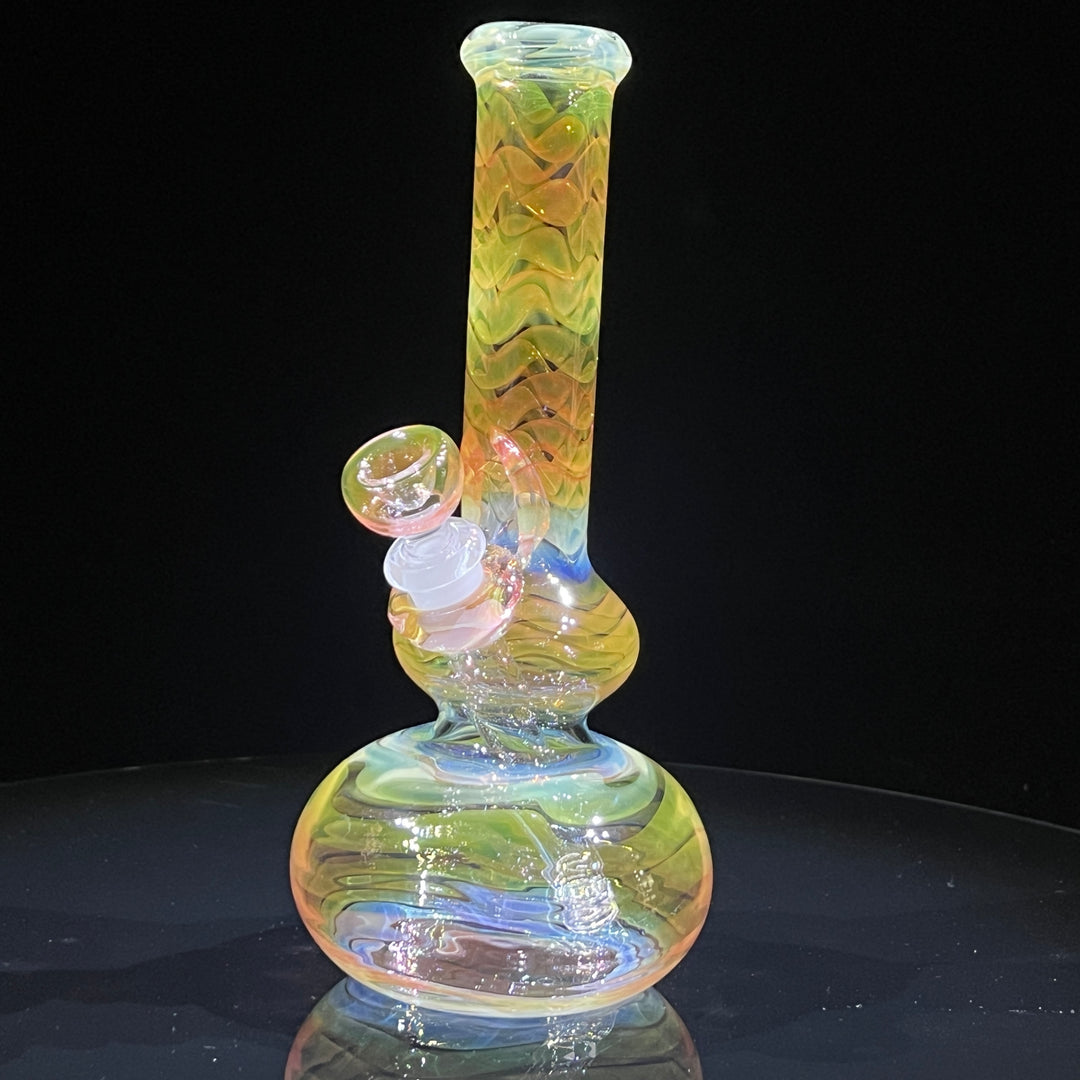 9.5" Fumed Double Bubble Bong Glass Pipe Mary Jane's Glass