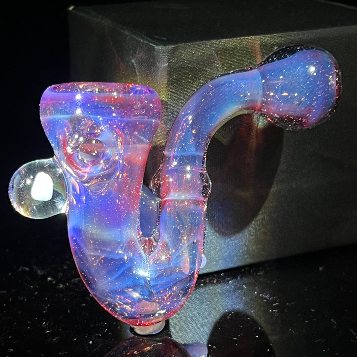 Pink Passion Leaf Opal Marble Sherlock Glass Pipe Beezy Glass   