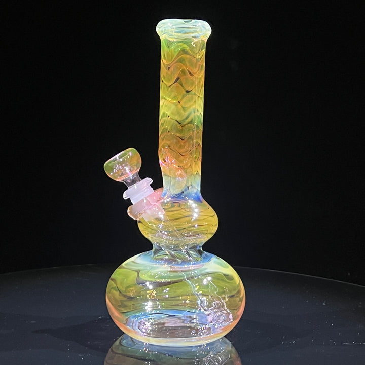 9.5" Fumed Double Bubble Bong Glass Pipe Mary Jane's Glass