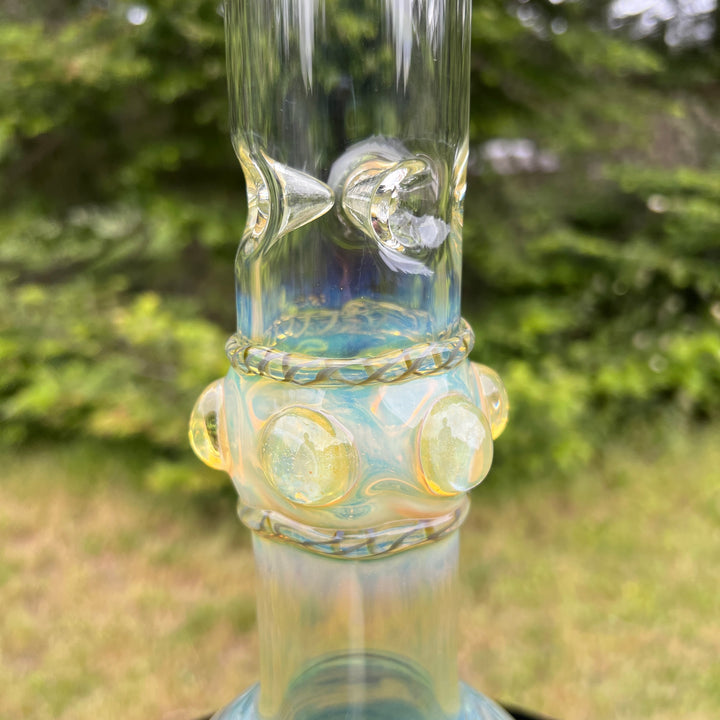 50x5 16" Ripple Fume Bubble Bong Glass Pipe TG   