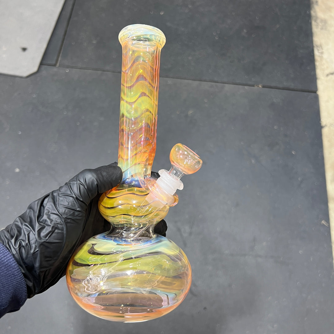 9.5" Fumed Double Bubble Bong Glass Pipe Mary Jane's Glass